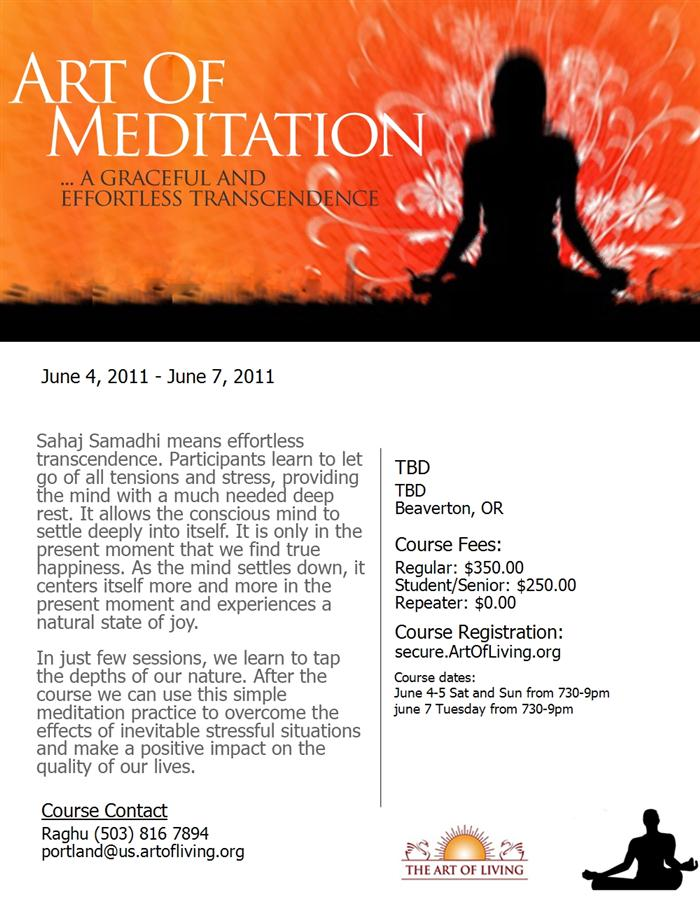 The Art of MeditationSahaj Samadhi by ART OF LIVING FOUNDATION